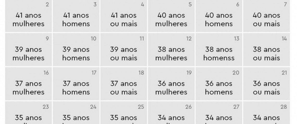 Em agosto serão vacinadas pessoas de 41 anos até 33 - Reprodução / Secretaria Municipal de Saúde