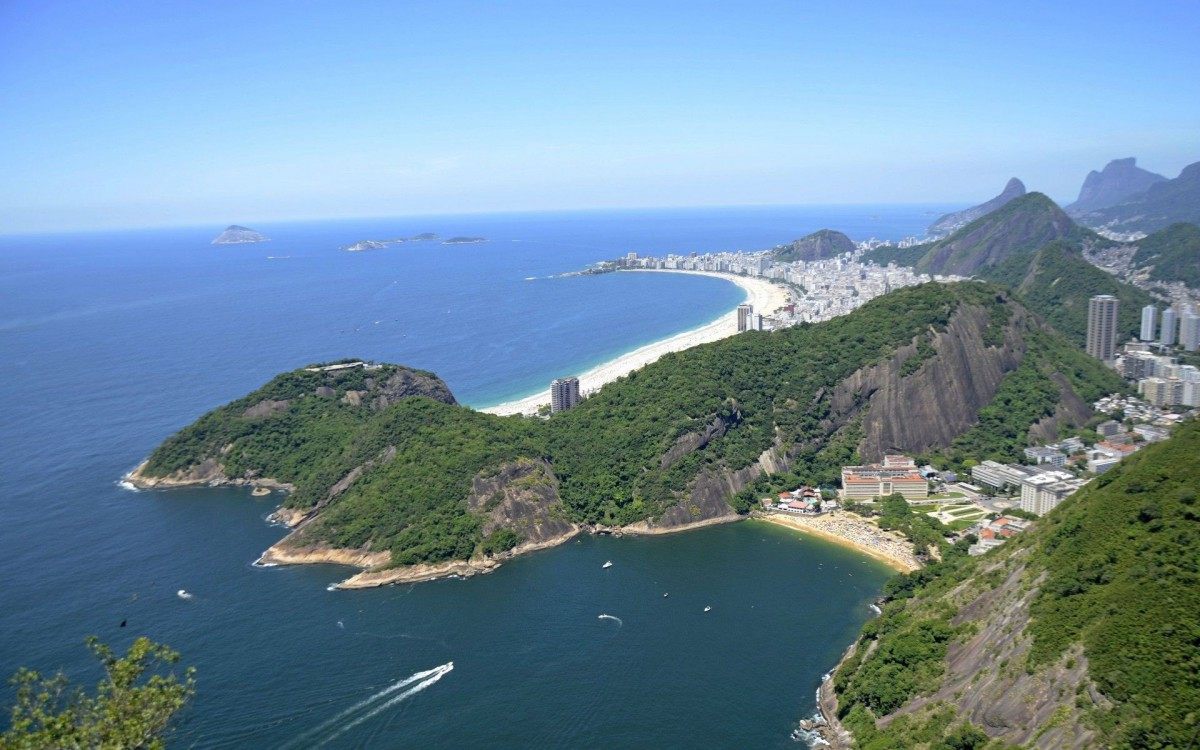 Praia de Copacabana vista do Morro do P&atilde;o de A&ccedil;&uacute;car