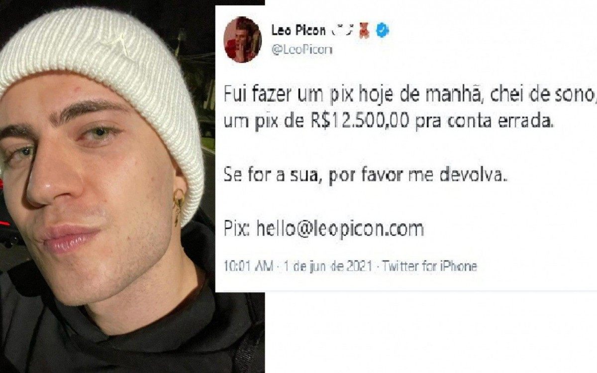 Leo Picon faz pix de R$ 12.500 sem querer