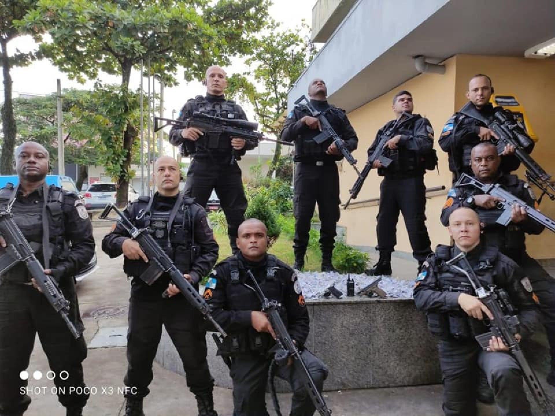 Policiais militares do 39º BPM, após a operação na Palmeira - Divulgação / PM