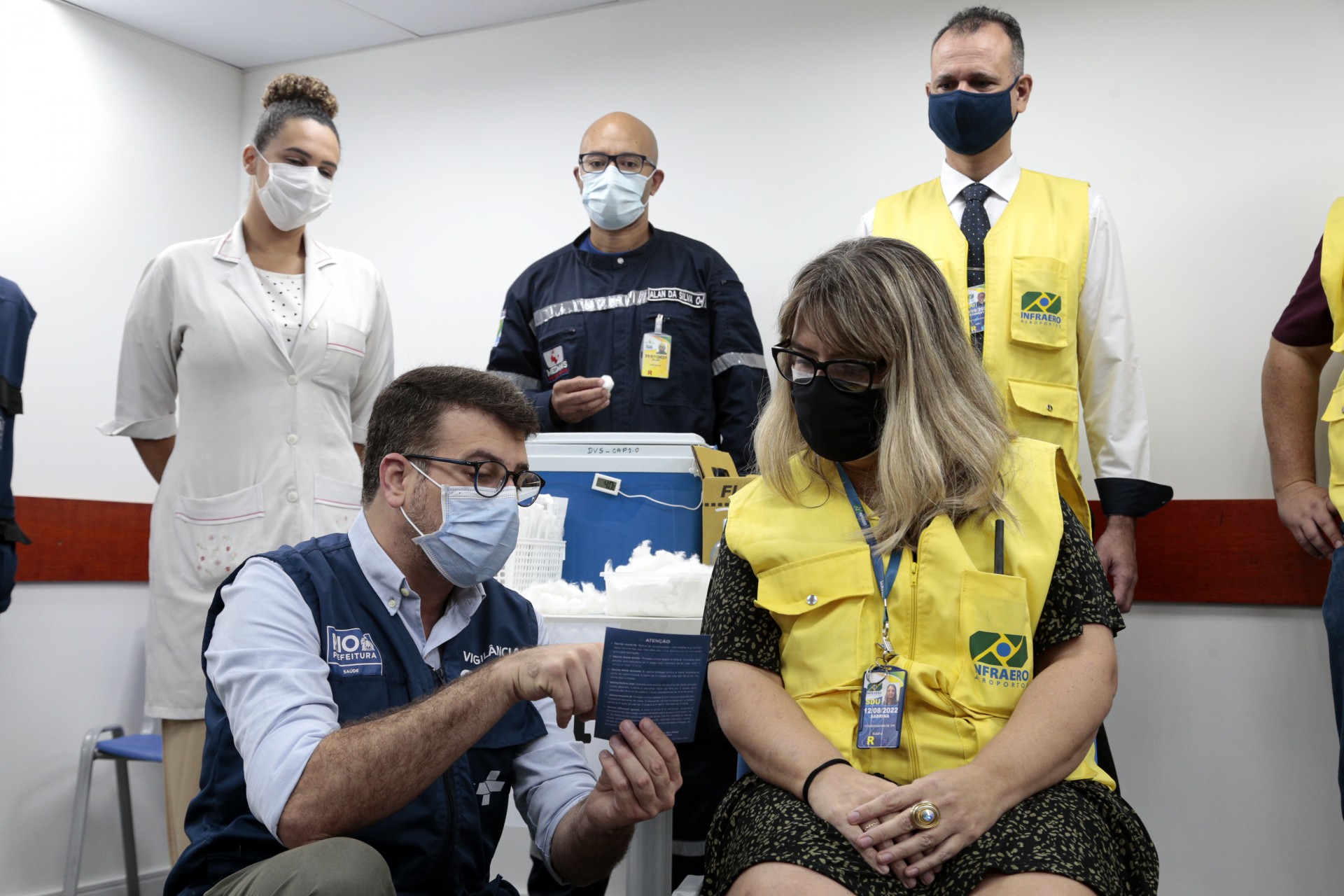 Vacinação de profissionais portuários e aeroviários. - Edu Kapps fotografia