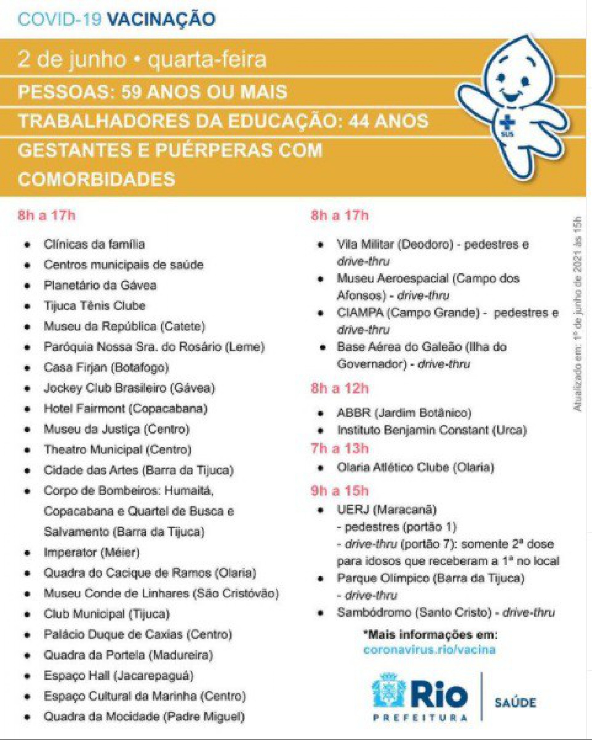 Calendário desta quarta-feira (2). - Divulgação