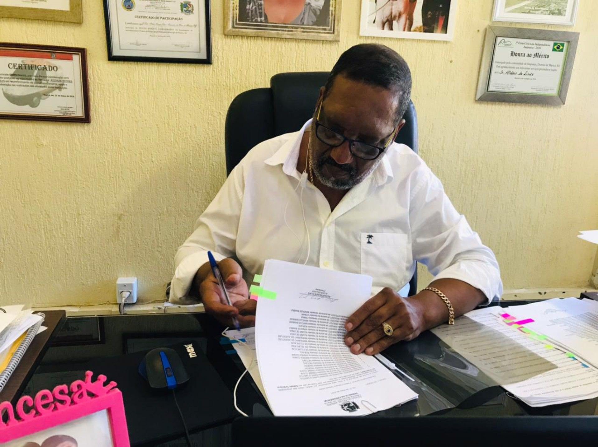 O Presidente da C&acirc;mara, Aldair de Linda, falou hoje sobre a seguran&ccedil;a no Condado