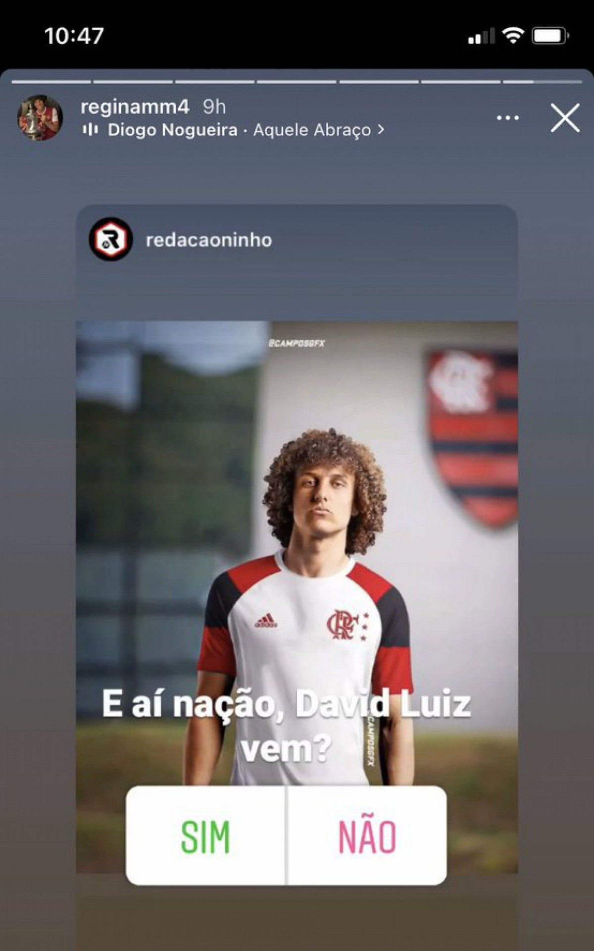 Mãe de David Luiz compartilha montagem do filho com a camisa do Flamengo