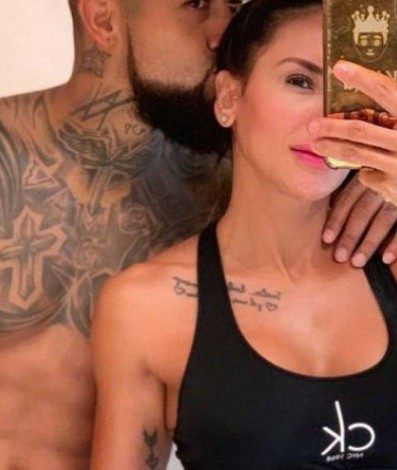 Arturo Vidal e a namorada, Sônia Isaza