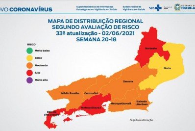 Risco de infecção por coronavírus no Estado do Rio permanece 'moderado'