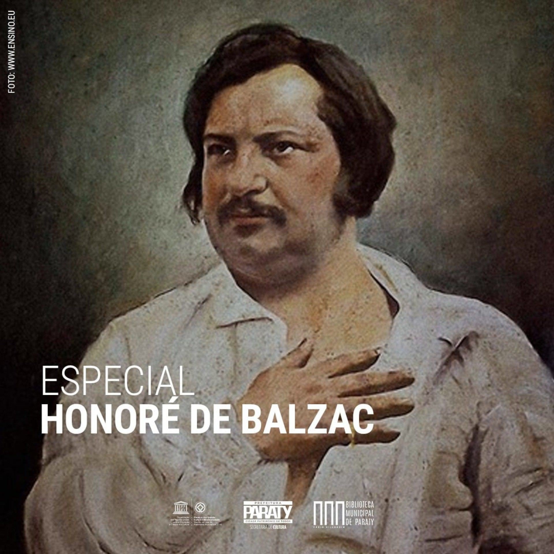A Biblioteca Municipal de Paraty apresenta Honor&eacute; de Balzac&middot; 