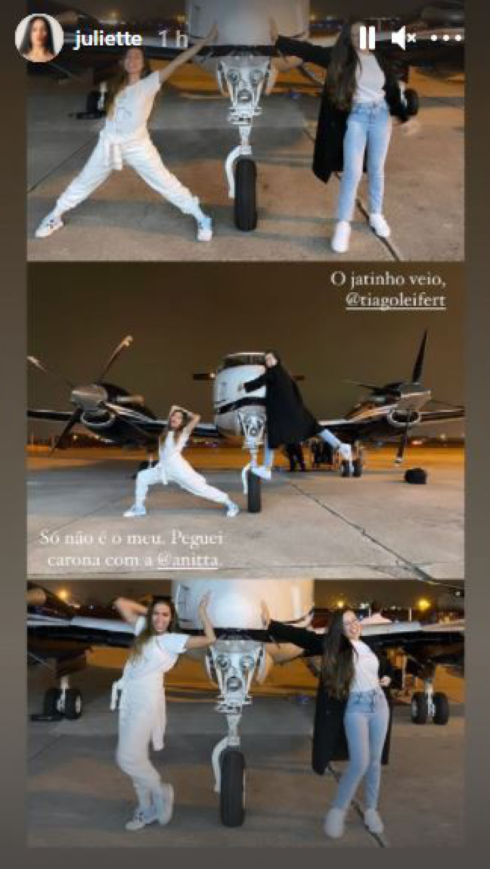 Juliette pega carona no jatinho de Anitta - Reporter 03