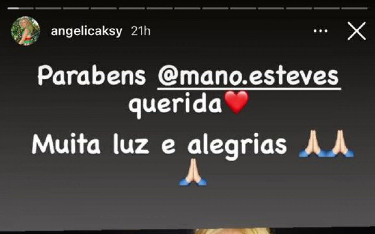 Ang&eacute;lica parabeniza a namorada do filho Joaquim Huck