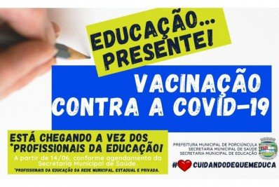 Porciúncula divulga calendário de vacinação de professores contra Covid-19