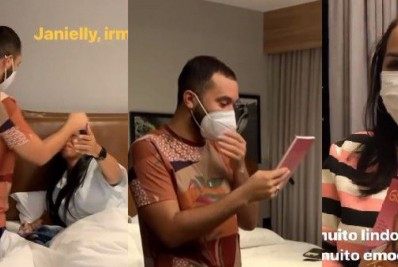 Vídeo! Gil do Vigor se emociona ao ver primeiro exemplar de seu livro