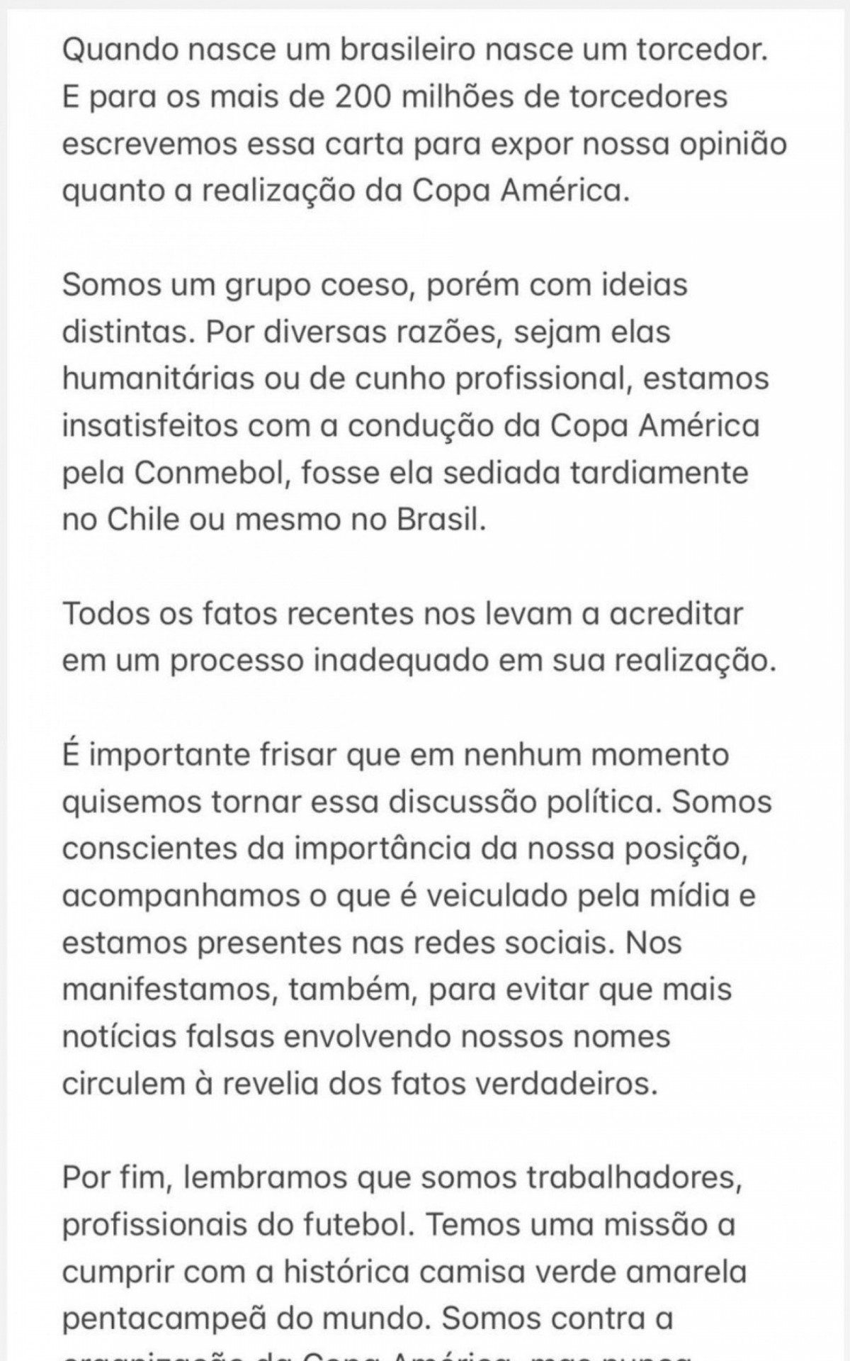 Manifesto dos jogadores