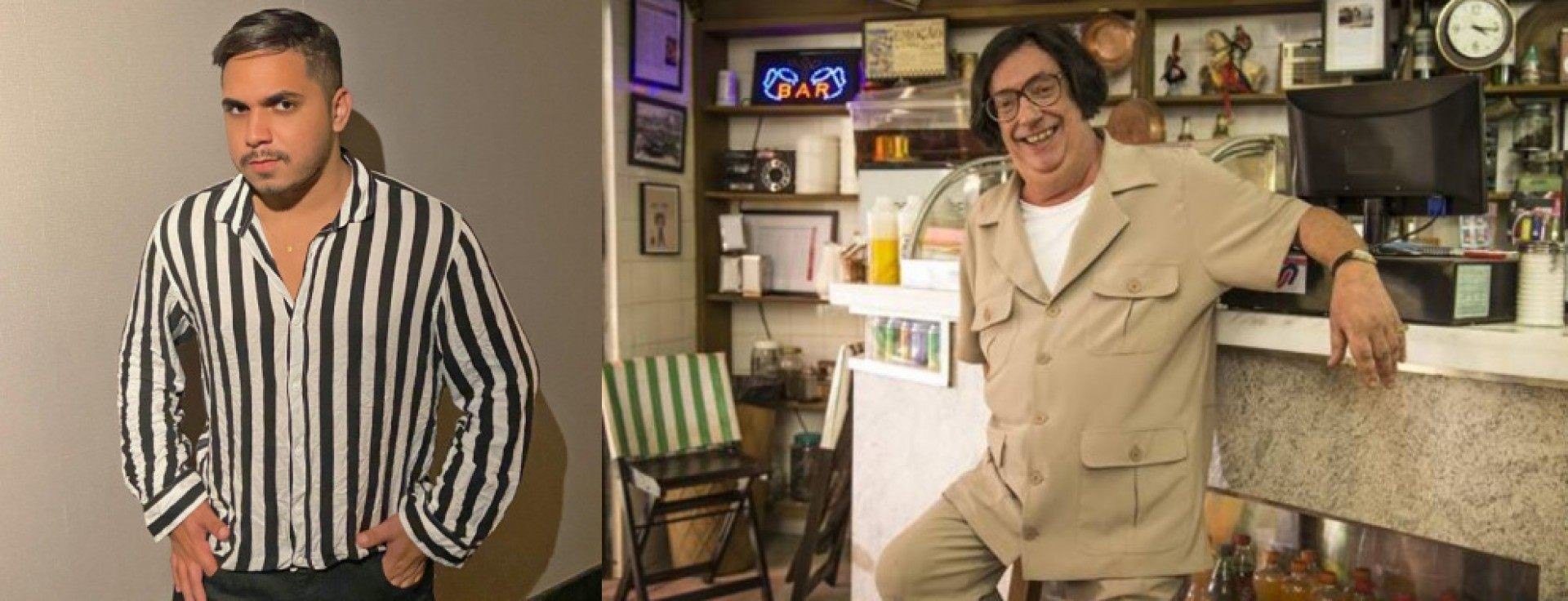 Jornalista Luan Santos entrevista o ator Marcos Oliveira nesta sexta-feira (11). 