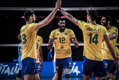 Brasil vence a Bulgária e soma sétima vitória na Liga das Nações de Vôlei