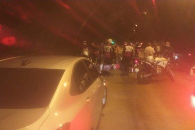 Acidente causa congestionamento no túnel Rebouças