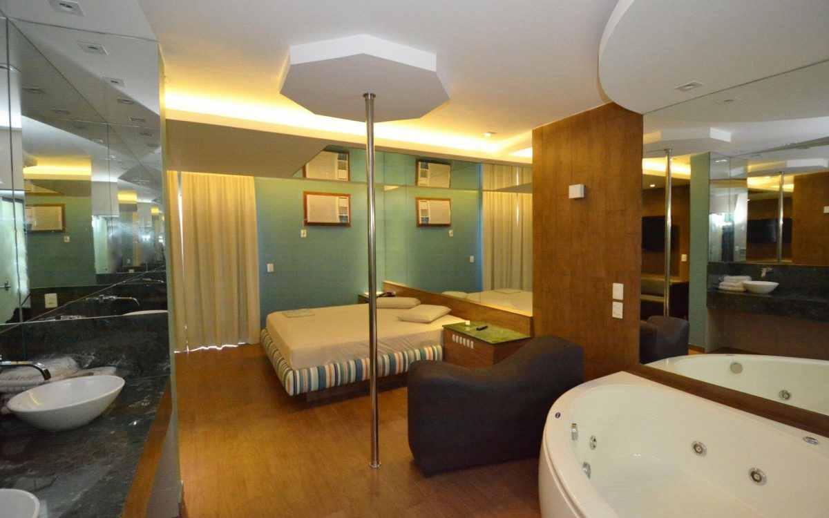 Suíte do Hotel Love Time, na Glória. - Divulgação