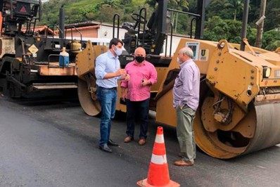 Equipe do DER visita obras na União e Indústria entre Posse e Pedro do Rio