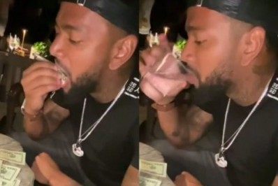 Vídeo: Nego do Borel come dinheiro em festa nos EUA e gera polêmica
