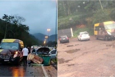 Acidente de trânsito na BR-116, em Guapimirim, deixa três pessoas feridas