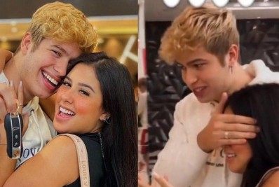 Ex-Chiquititas ganha carro de luxo em primeiro Dia dos Namorados com youtuber