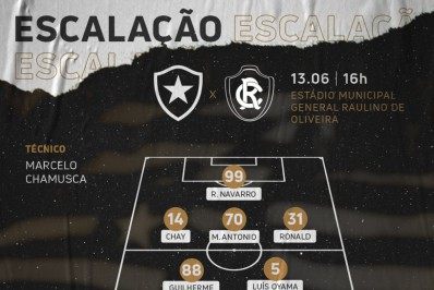Com Rafael Moura no banco, Botafogo está definido para confronto com o Remo