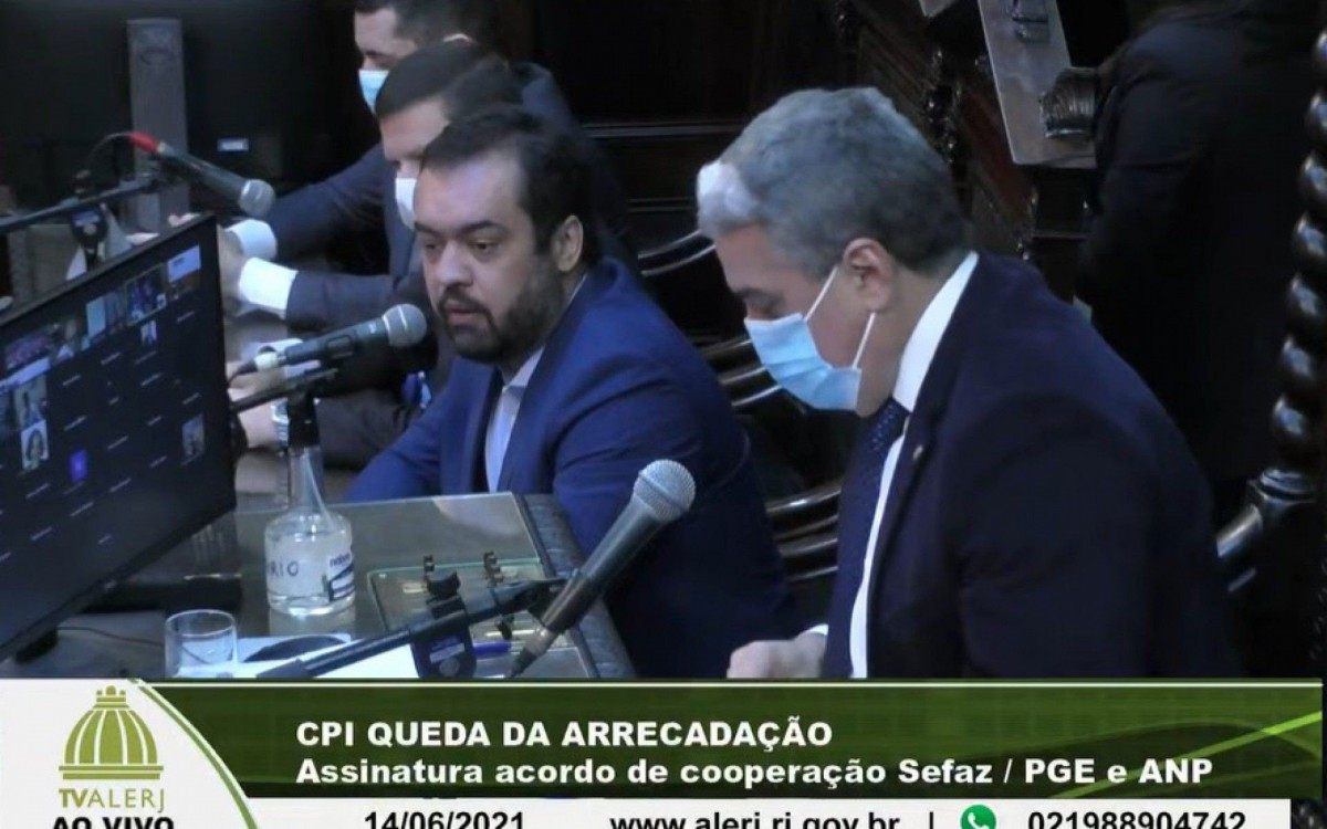 Governador Cláudio Castro participou de evento da assinatura do acordo entre a ANP e a Fazenda, realizado na Alerj