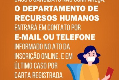 Convocação dos candidatos classificados, fique de olho!