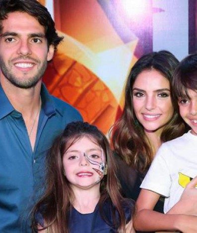 Kaká, Carol Celico e os filhos - Reprodução