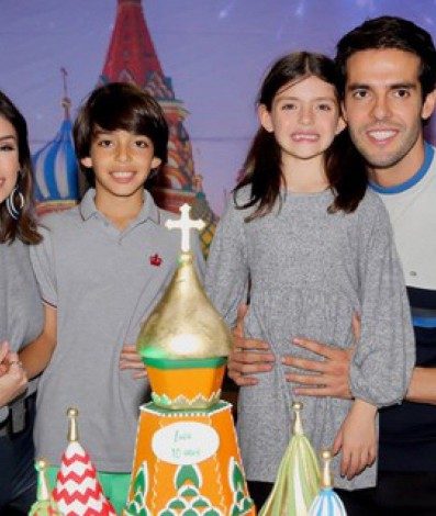 Kaká, Carol Celico e os filhos - Reprodução