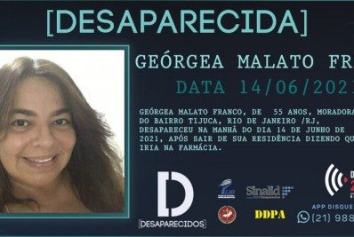Disque Denúncia divulga cartaz de oficial de Justiça desaparecida na Tijuca