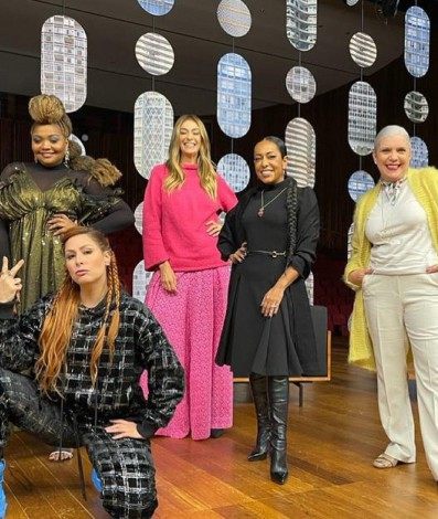 Samantha Schmutz participou do 'Saia Justa' - Reprodução de internet