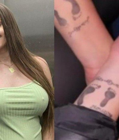Whindersson Nunes e Maria Lina, e a tatuagem feita pelas amigas da estudante - Reprodução/Montagem