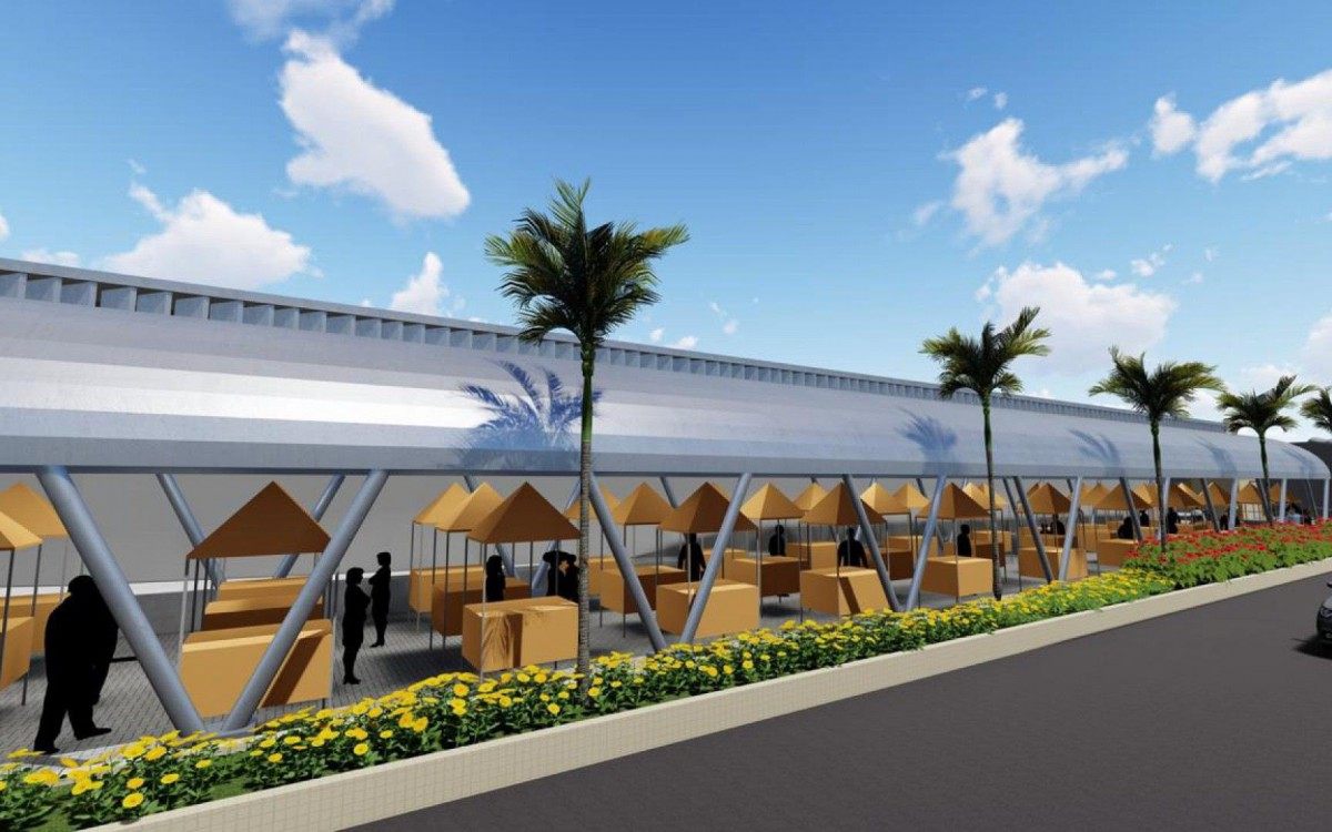 O Mercado Popular ter&aacute; 107 barracas, al&eacute;m de dois banheiros