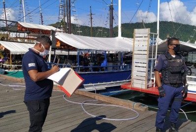 Fiscalização no Cais de Turismo de Paraty