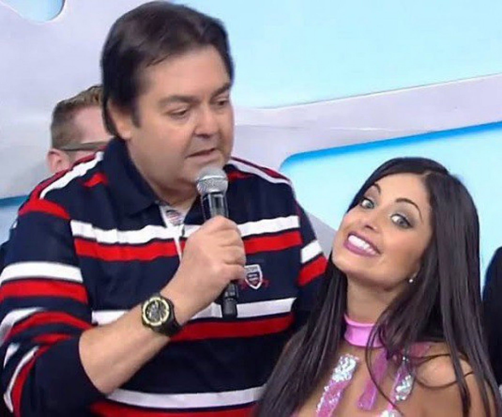 Faustão e Aline Riscado - Reprodução