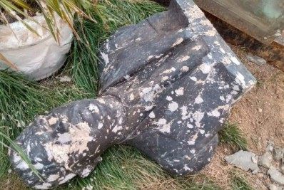 Busto de Celso Peçanha é vandalizado