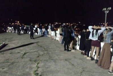 Em Valença, aglomeração é interrompida no Mirante do Cruzeiro