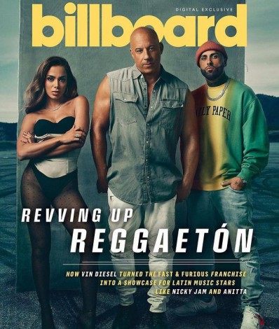 Anitta é capa da revista norte-americana 'Billboard' ao lado de Vin Diesel e Nicky Jam - Reprodução/Instagram