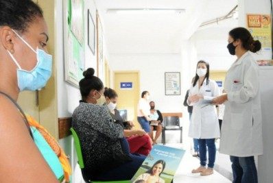 Gestantes participam de atividade educativa em unidade de saúde de Quissamã