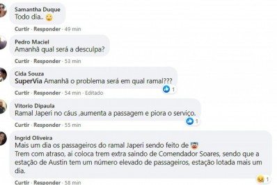 Novamente, circulação de trens no ramal Guapimirim é interrompida