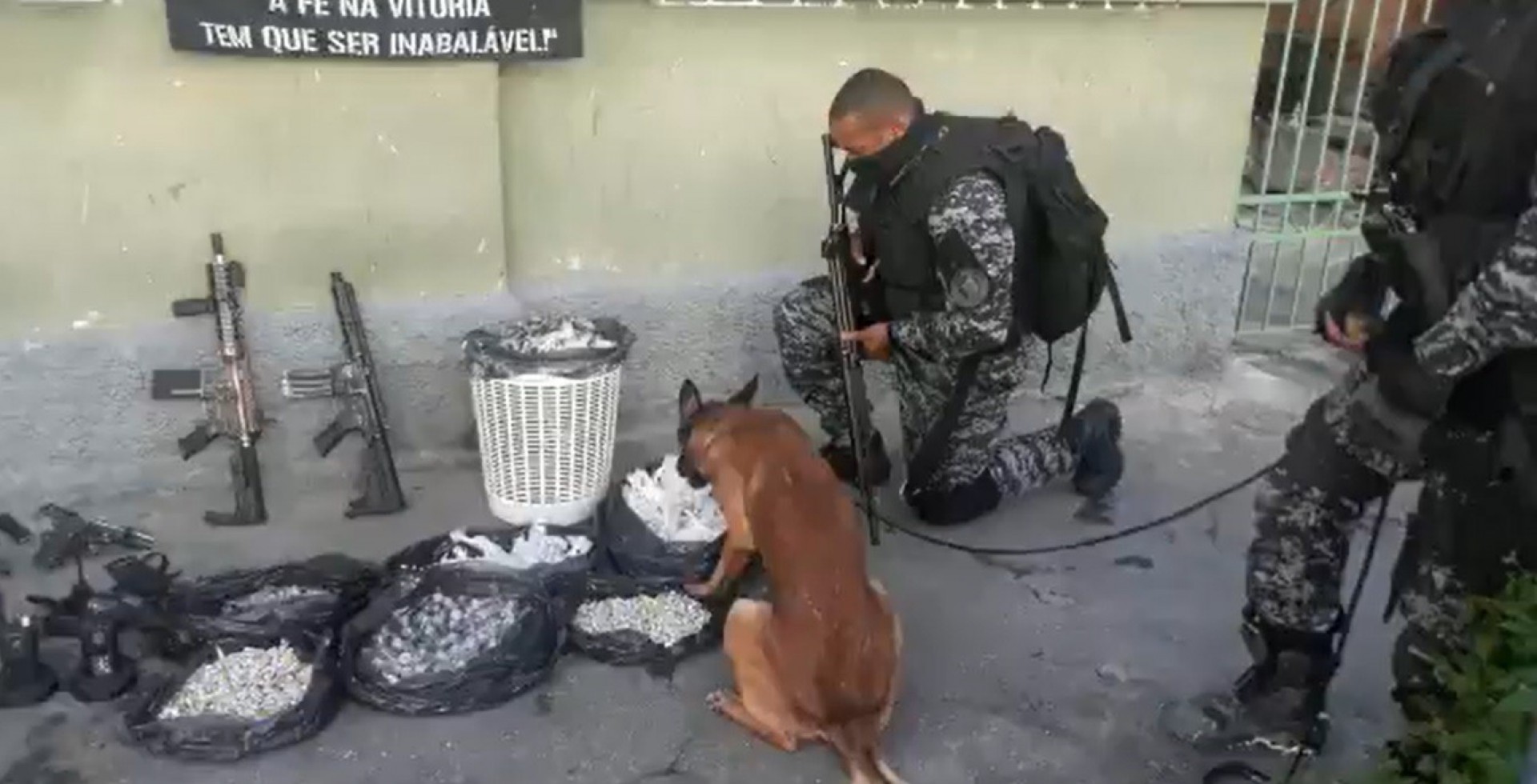 Família feita refém é libertada com ajuda de cães da Polícia Militar no Morro do Estado