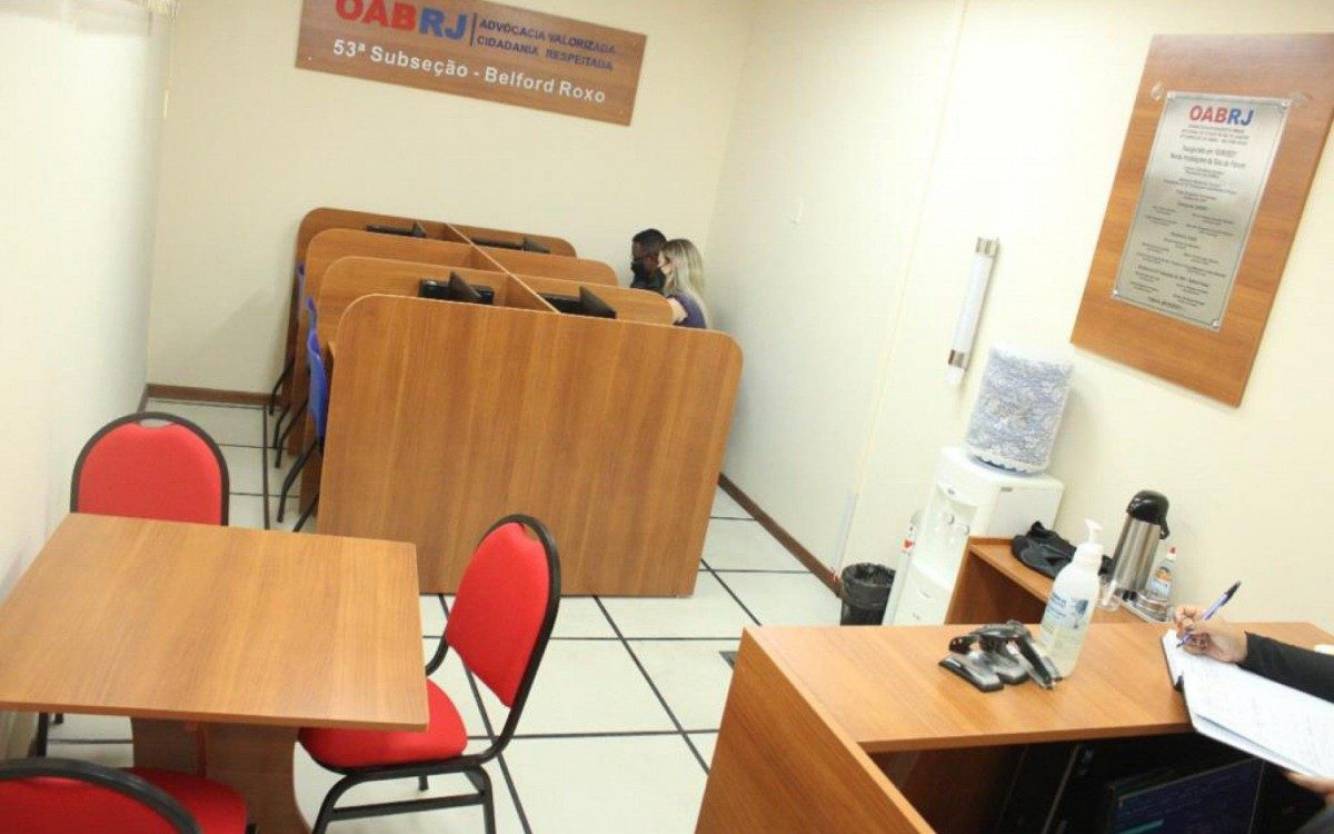 Sala da OAB no F&oacute;rum de Belford Roxo