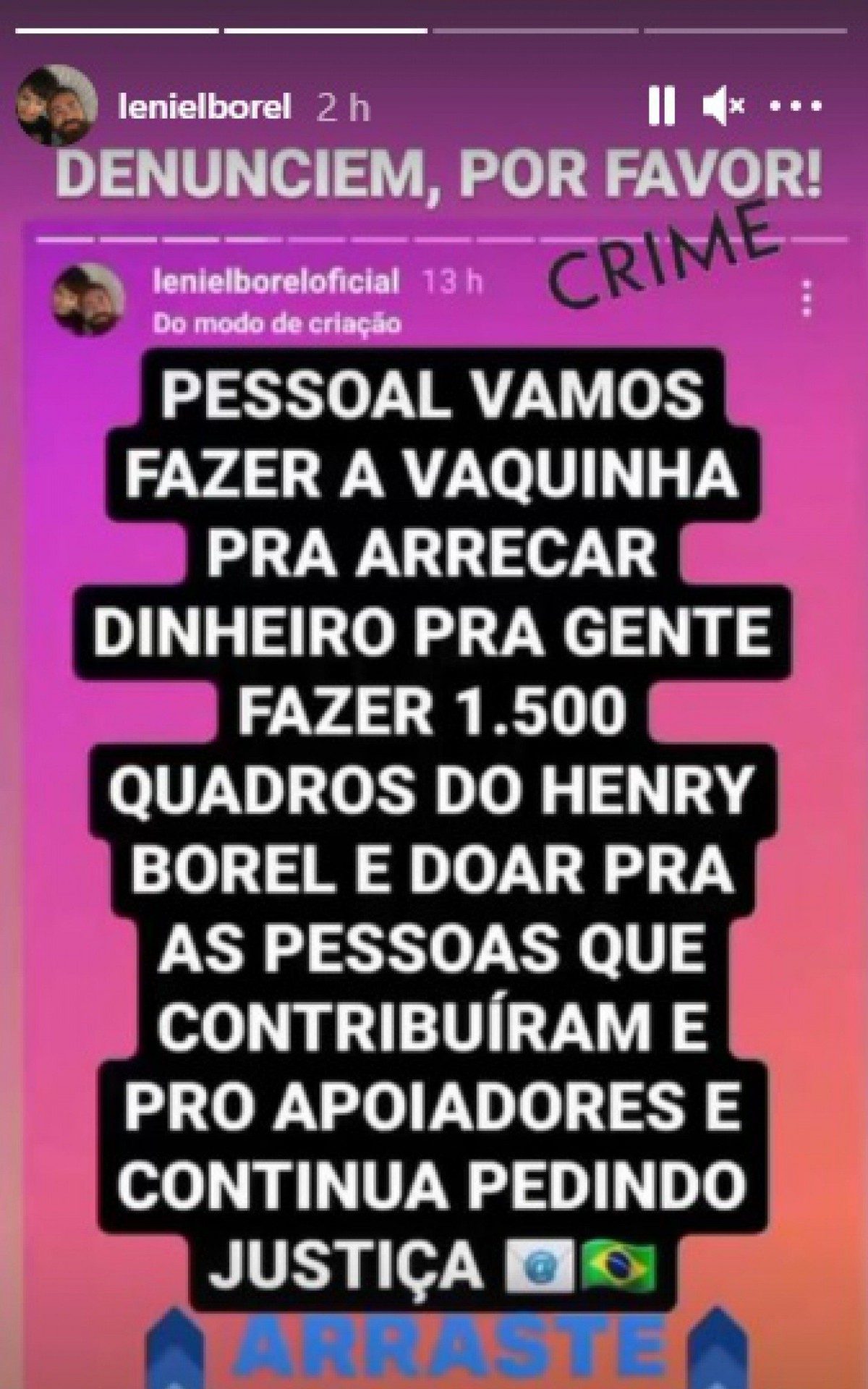 Perfil falso se passa por pai de Henry Borel