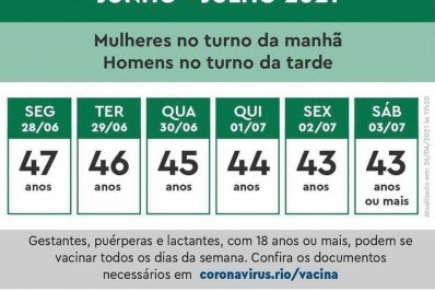 Calendário acelera e prefeitura vacina pessoas de 47 anos nesta segunda-feira