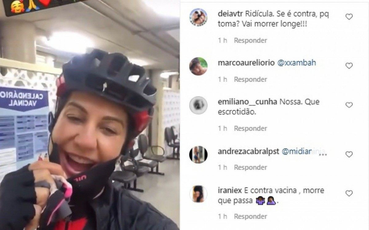 Internautas xingando Fernanda Venturini