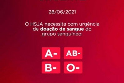Em Itaperuna, Hospital São José do Avaí faz novo apelo por doação de sangue com urgência