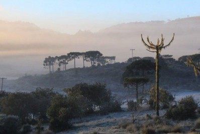 Massa de ar polar provoca frio intenso durante a semana no país