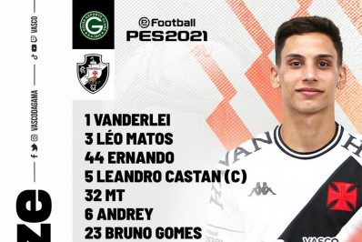 Com Bruno Gomes e Sarrafiore, Vasco é confirmado para enfrentar o Goiás
