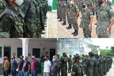 Porciúncula: Atiradores do TG 01-014 recebem boina e braçal de monitor 