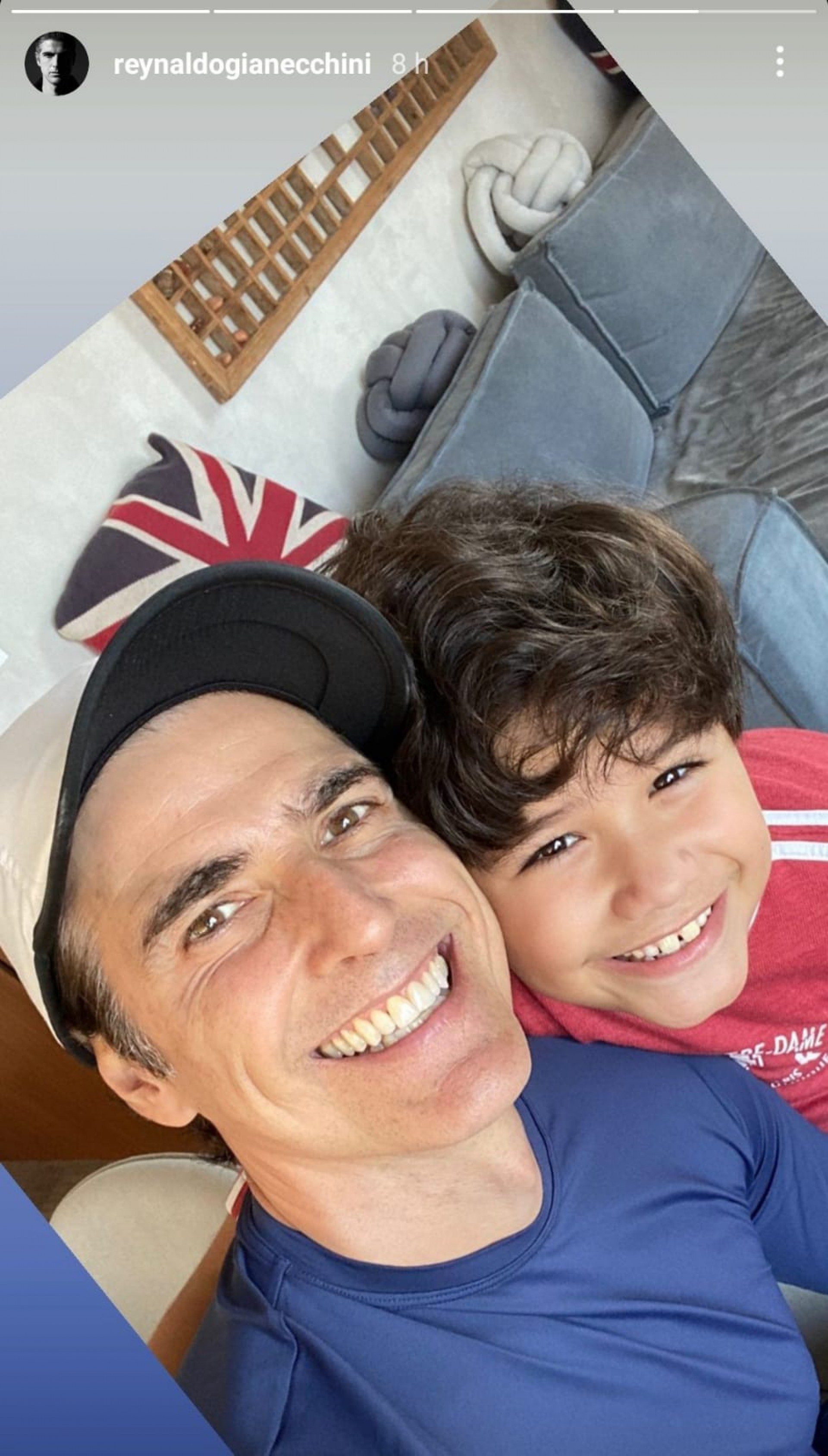 Reynaldo Gianecchini mata a saudade do seu filho da fic&ccedil;&atilde;o